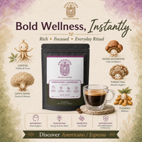 Instant Mushroom Coffee Americano | Lion’s Mane + Ginseng