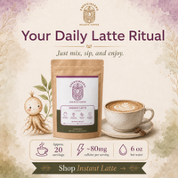 Instant Mushroom Coffee Latte | Ginseng + Lion’s Mane