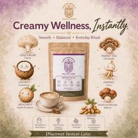 Instant Mushroom Coffee Latte | Ginseng + Lion’s Mane